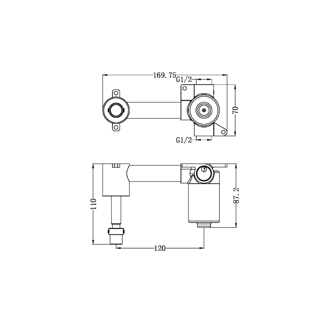 Inbouw wastafelkraan Valencia – Progressive - Brushed nickel
