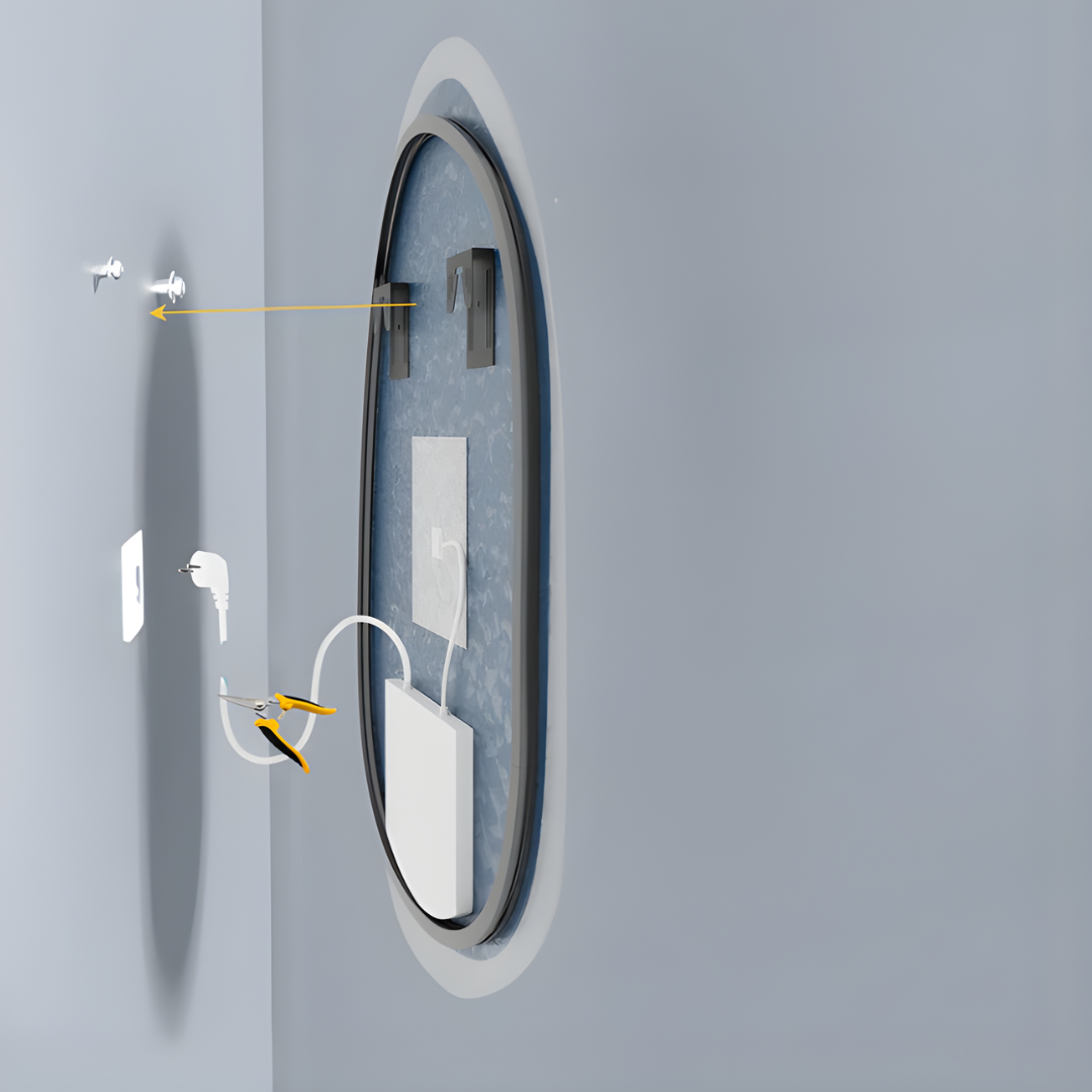 Miroir de salle de bain LED Design Aurelia — 60 × 80 cm