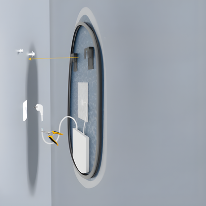 Miroir de salle de bain LED Design Aurelia — 60 × 80 cm