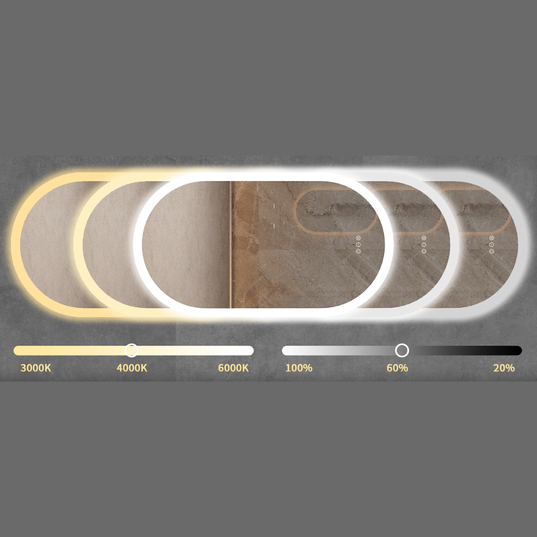 LED Badkamerspiegel Bianca —  50x100 — Horizontaal of verticaal