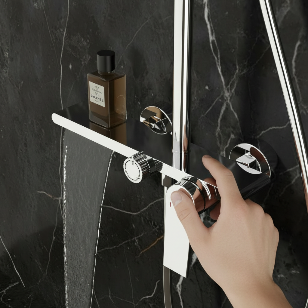 Cynthia Système de douche apparent — Chrome