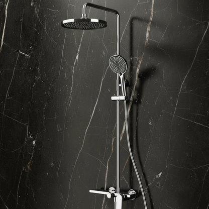 Opbouw regendoucheset Cynthia - Chroom- 130 × 35 × 25 cm