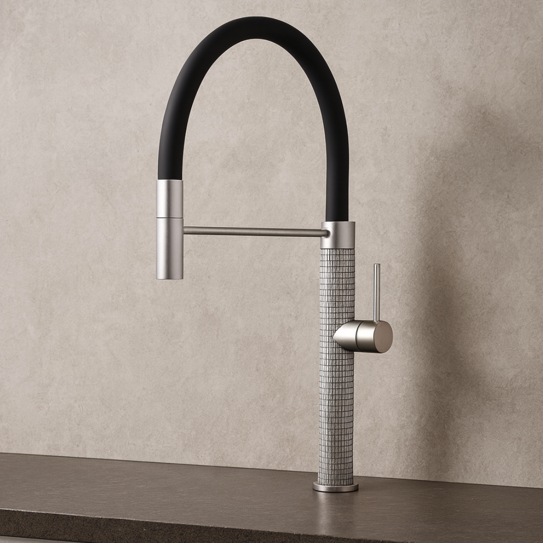 Semi-professionele Keukenkraan Angelica – Uittrekbare Uitloop – Chroom- 52.9 × 24.9 × 5.5 cm