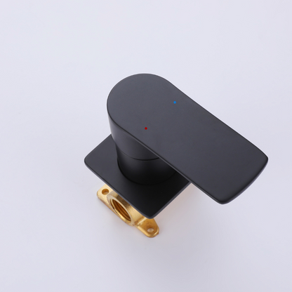 Inbouw wastafelkraan Louise - Mat zwart - Incl. inbouwdeel