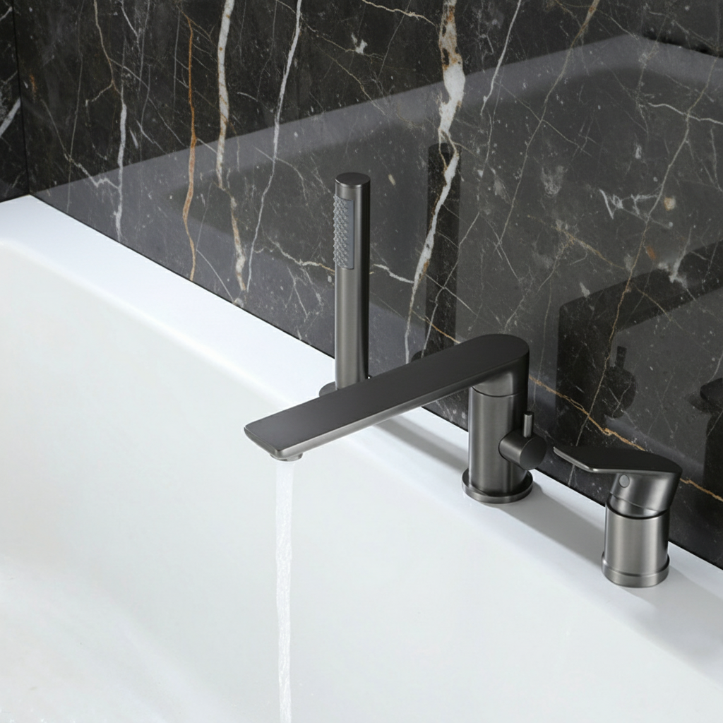 Opbouw badkraan Vero – Gunmetal grey - 21,6 × 24 × 19,5 cm