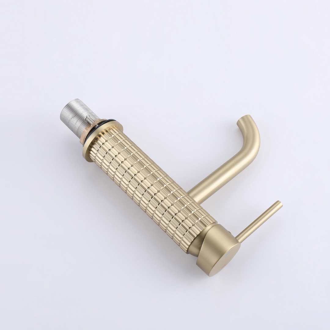 Opbouw wastafelkraan Angelica - Geborsteld goud - 15.9 × 12.2 × 5.5 cm