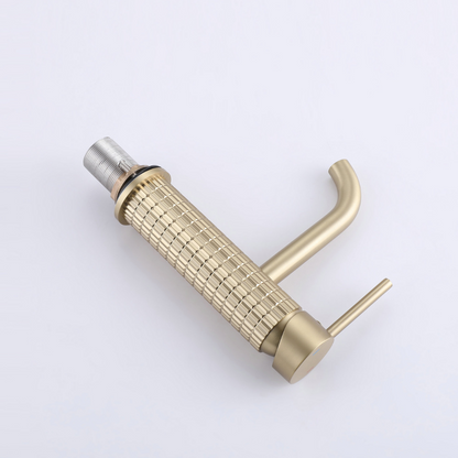 Opbouw wastafelkraan Angelica - Geborsteld goud - 15.9 × 12.2 × 5.5 cm