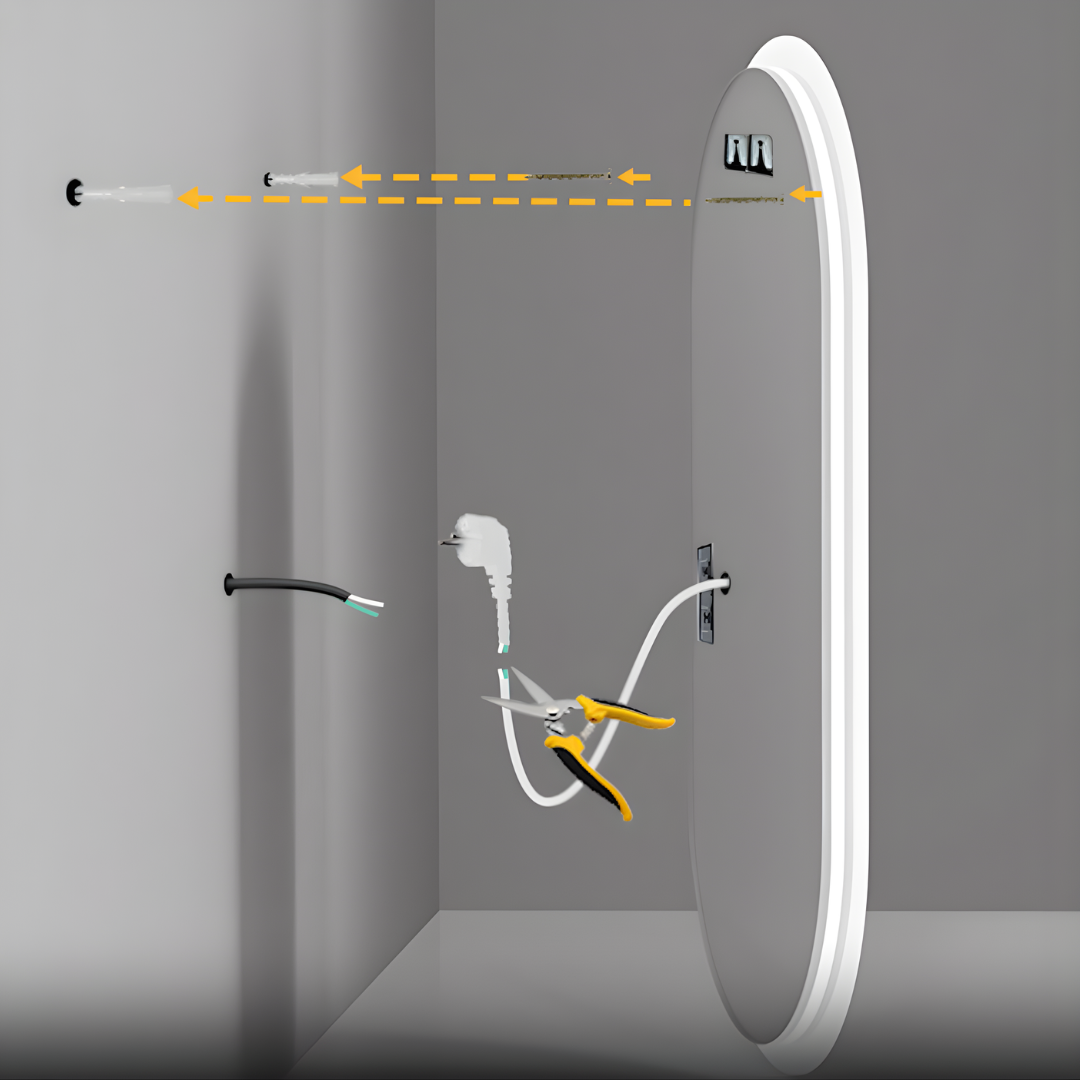 LED Badkamerspiegel Bianca —  50x100 — Horizontaal of verticaal