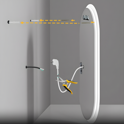 LED Badkamerspiegel Bianca —  50x100 — Horizontaal of verticaal