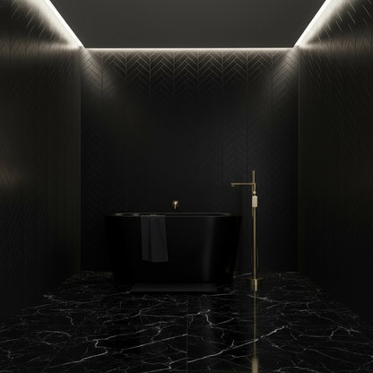 Vrijstaande badkraan Emilia - Geborsteld goud - 88 × 22 × 16 cm