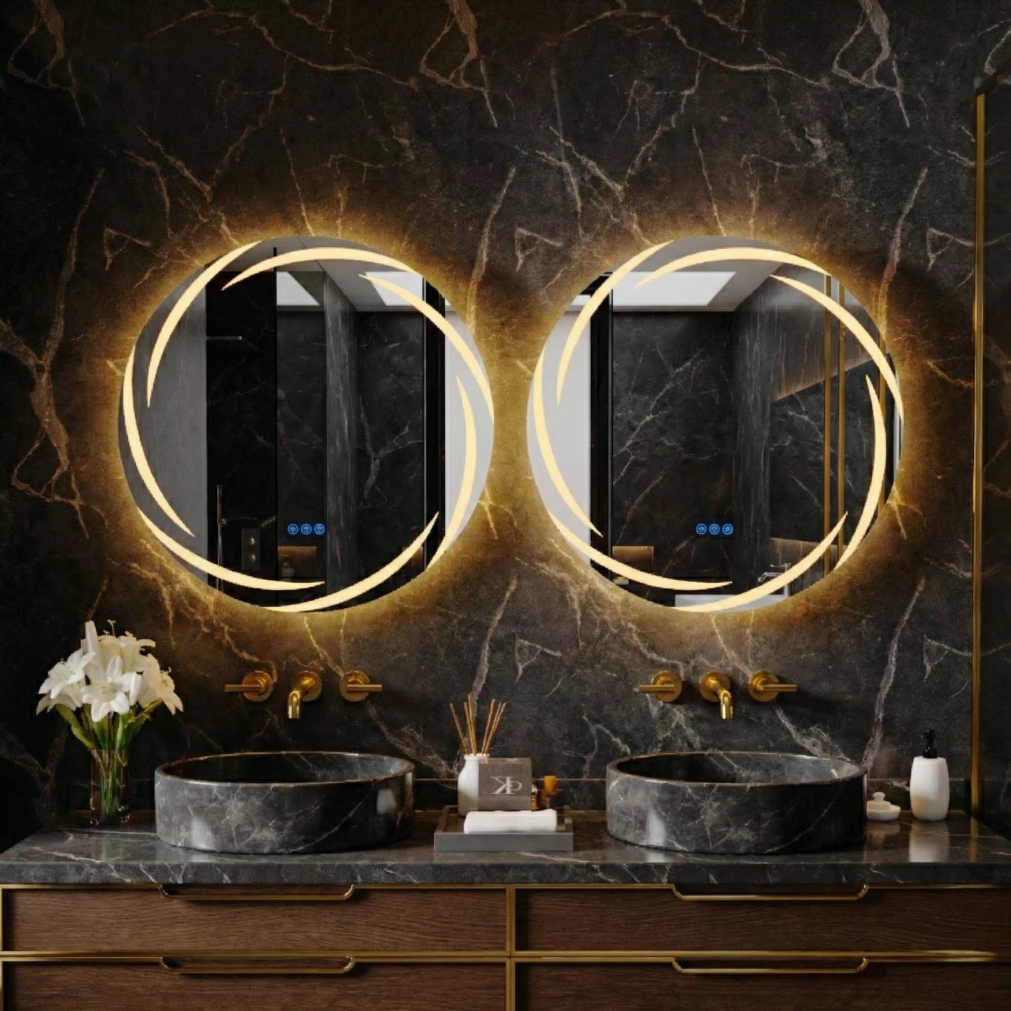 Miroir de salle de bain LED Elena — 80×80 cm