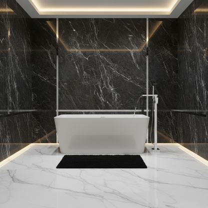 Vrijstaande Badkraan Lisandro – Watervaluitloop –  Chroom- 87 × 22 × 15 cm