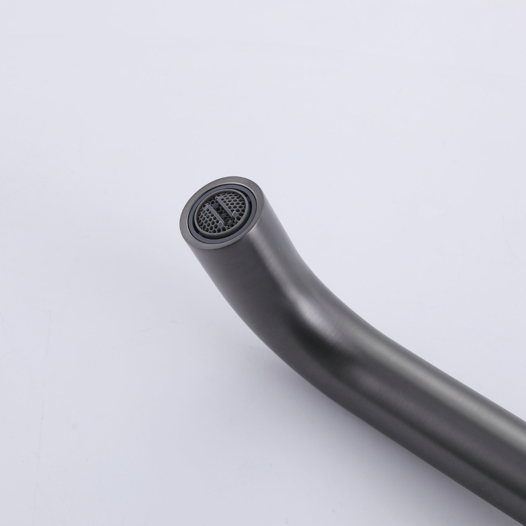 Inbouw wastafelkraan Angelica - Gunmetal grey - Incl. inbouwdeel - 23 × 20.5 × 10 cm