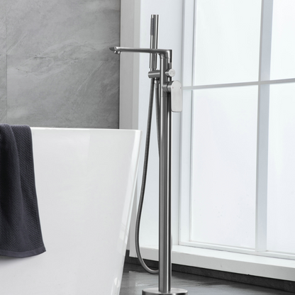 Vrijstaande badkraan Emilia - Gunmetal grey - 88 × 22 × 16 cm