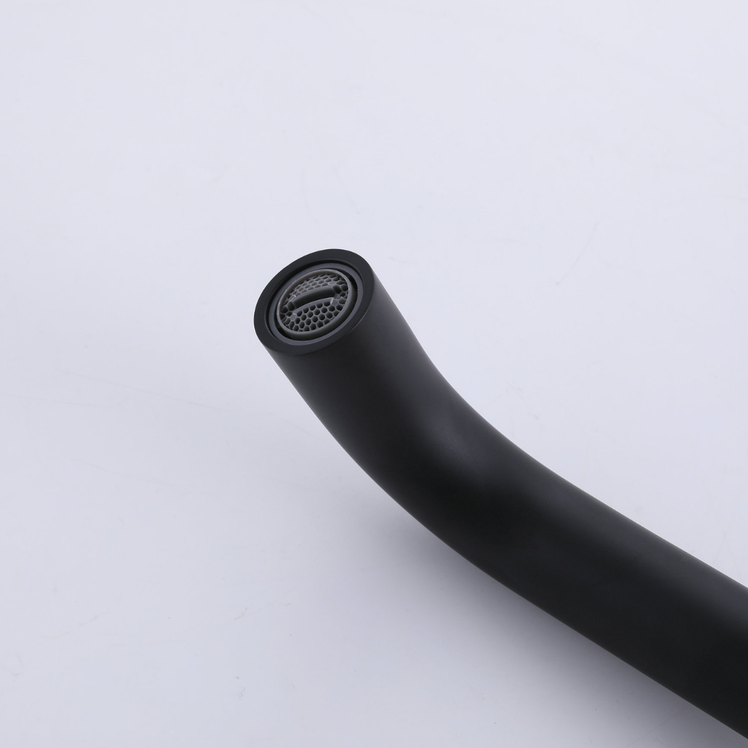 Inbouw wastafelkraan Angelica - Mat zwart - Incl. inbouwdeel - 23 × 20.5 × 10 cm