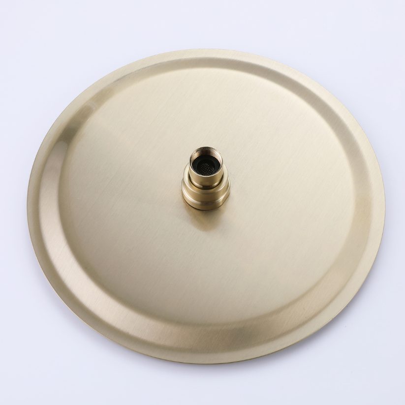 Inbouw Regendoucheset Vincent – Staafhanddouche – Geborsteld goud - Incl. inbouwdeel