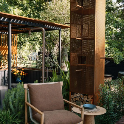 Buitendoucheset Capri – Vrijstaand – Regendouche & Staafhanddouche - Brushed bronze