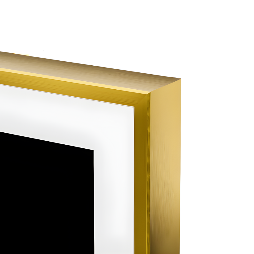 Miroir de salle de bain LED Lorenzo — 151 × 78 cm — Or brossé — Horizontal ou vertical