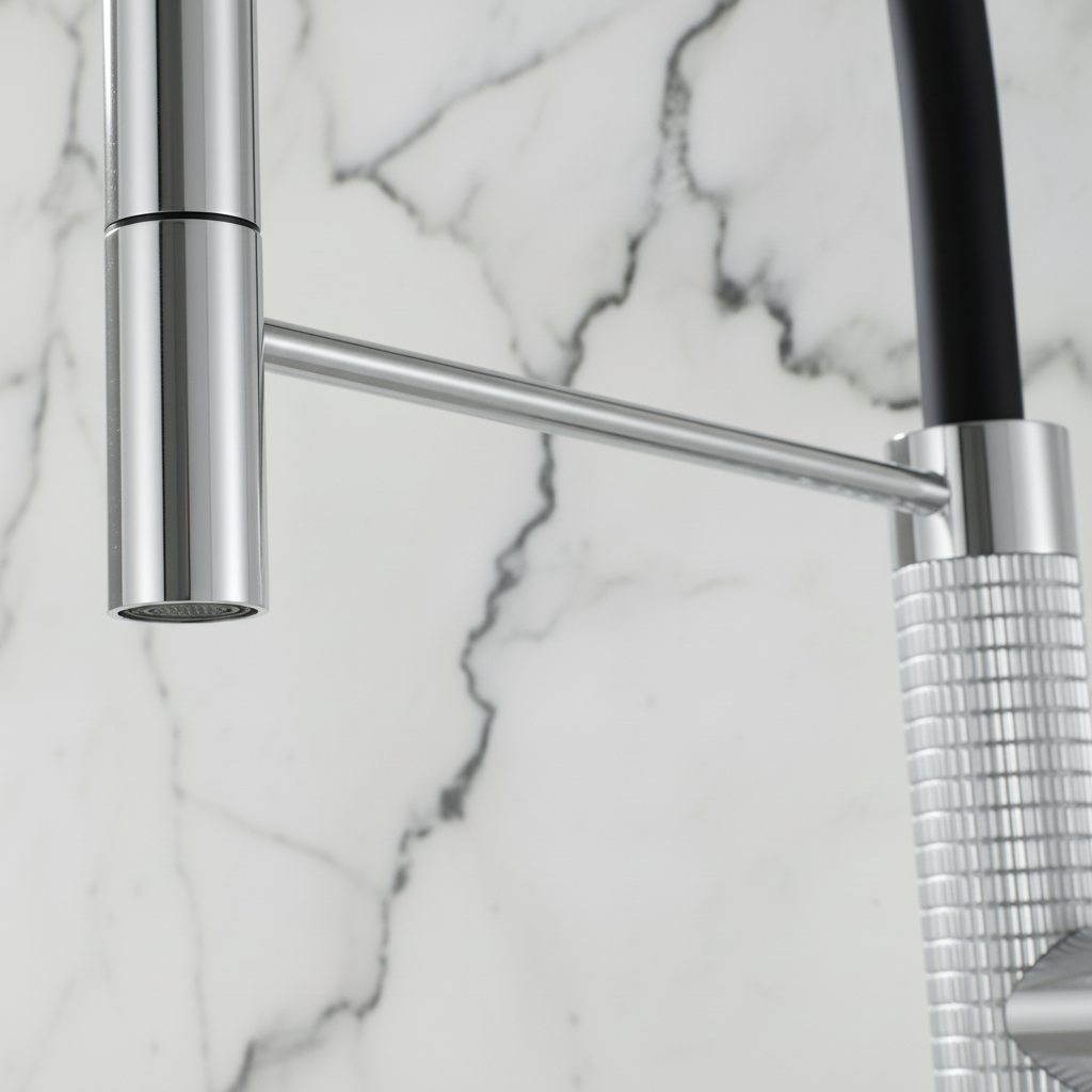 Semi-professionele Keukenkraan Angelica – Uittrekbare Uitloop – Chroom- 52.9 × 24.9 × 5.5 cm