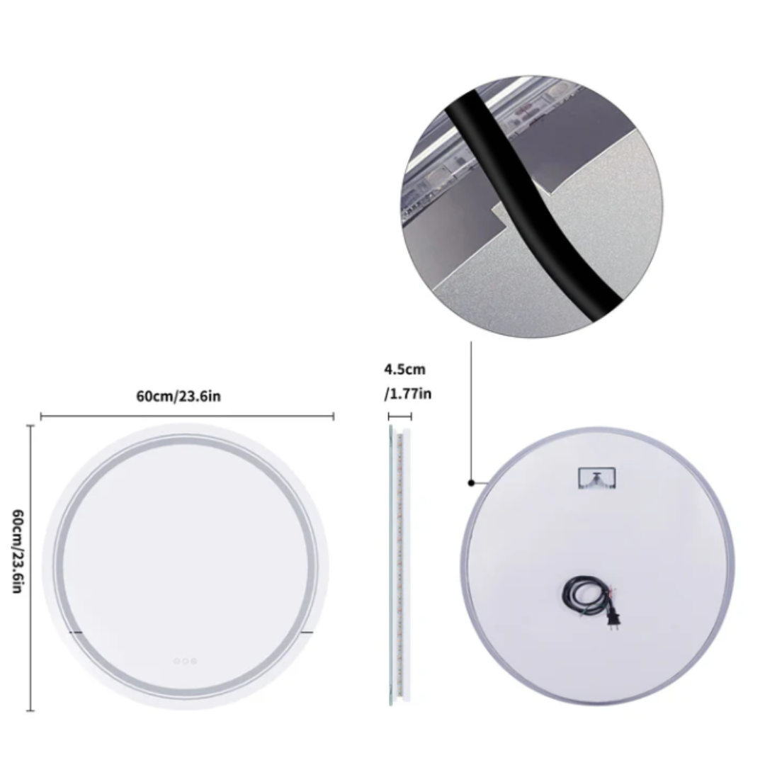 Miroir de salle de bain LED Siena — 60 cm