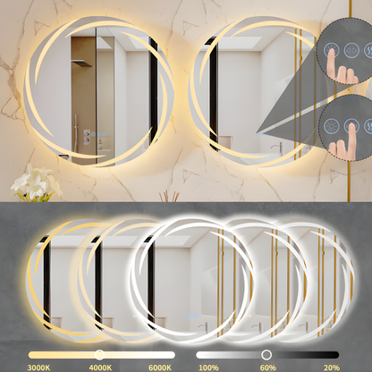 Miroir de salle de bain LED Elena — 80×80 cm