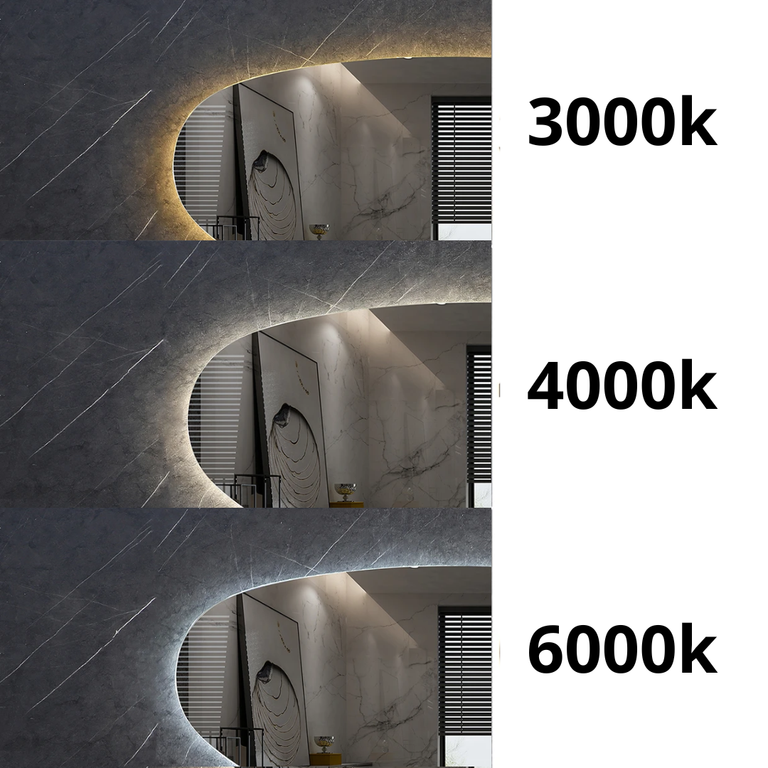 Miroir de salle de bain LED Design Aurelia — 60 × 80 cm