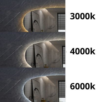 Miroir de salle de bain LED Design Aurelia — 60 × 80 cm