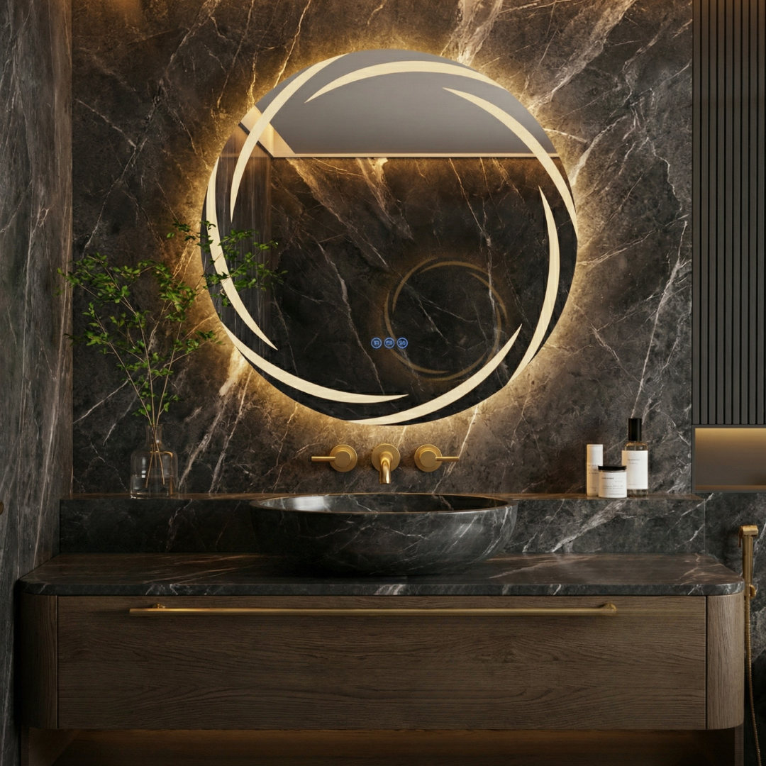 Miroir de salle de bain LED Elena — 80×80 cm