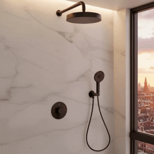 Inbouw Regendoucheset Amalia - Mat zwart - Incl. inbouwdeel