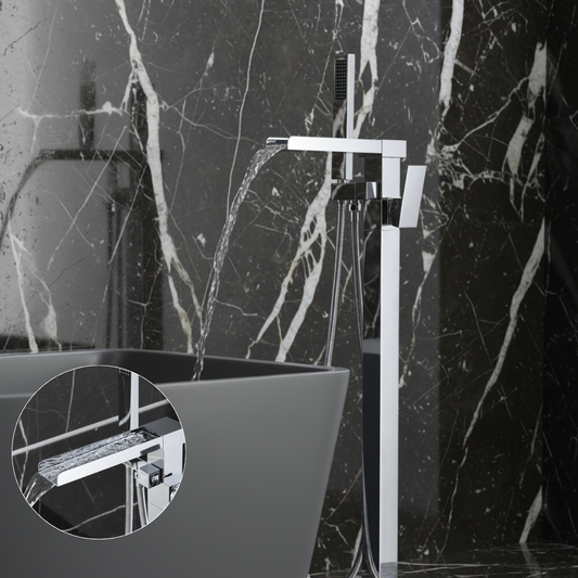 Lisandro Mitigeur de baignoire — Bec cascade — Chrome