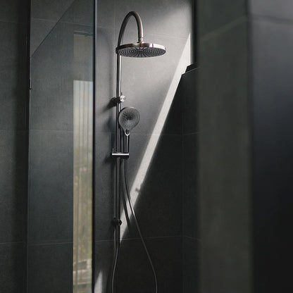 Regendoucheset Valencia – Graphite - Air shower - Met inbouwmengkraan