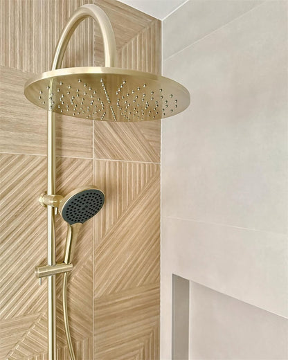 Regendoucheset Valencia – Brushed Gold - Air shower II - Met inbouwmengkraan