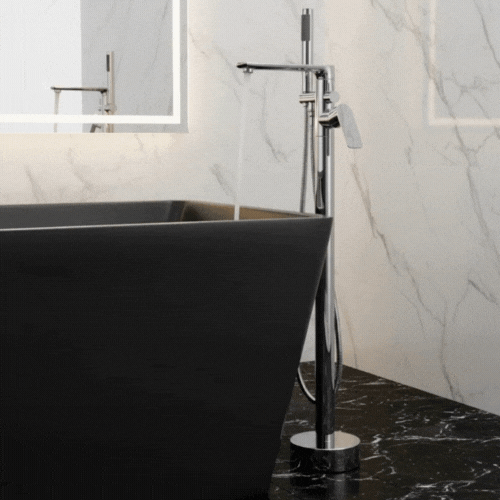 Vrijstaande badkraan Emilia - Chroom - 88 × 22 × 16 cm