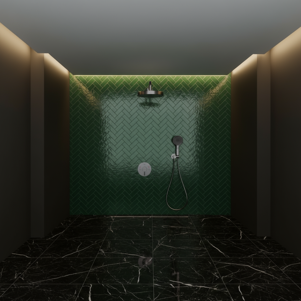 Inbouw Regendoucheset Amalia - Gunmetal grey - Incl. inbouwdeel