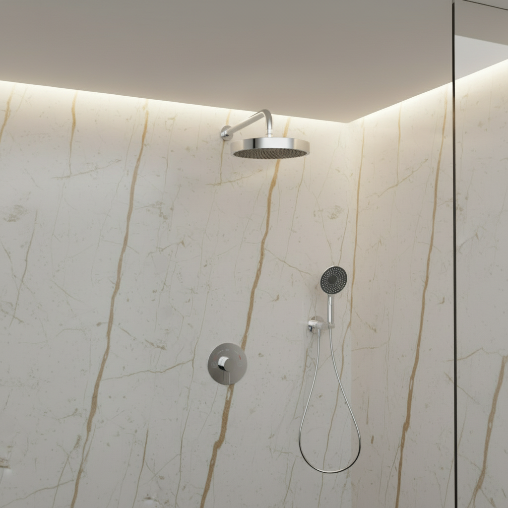 Inbouw Regendoucheset Amalia - Chroom - Incl. inbouwdeel