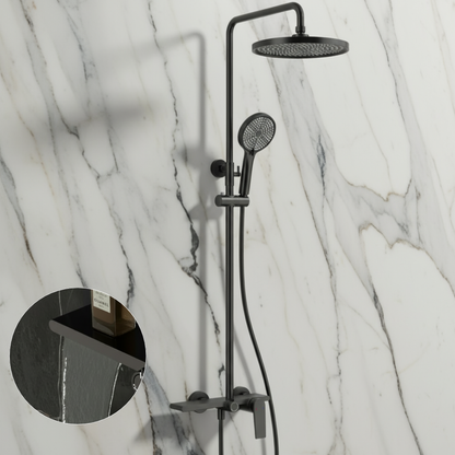 Cynthia Système de douche apparent — Noir mat