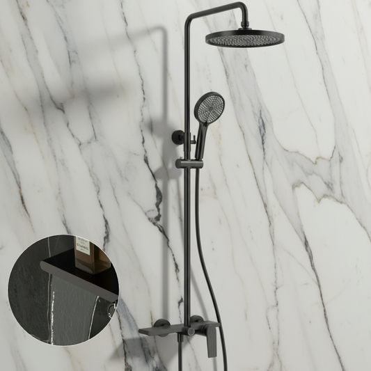 Cynthia Système de douche apparent — Noir mat