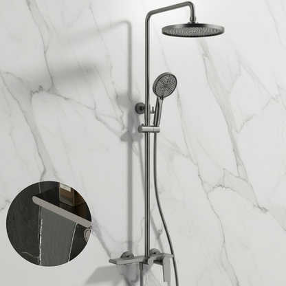 Cynthia Système de douche apparent — Gris canon de fusil