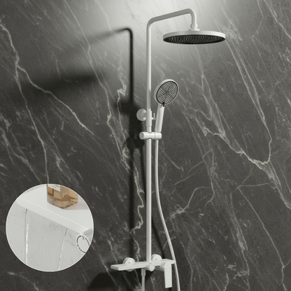 Cynthia Système de douche apparent — Blanc mat