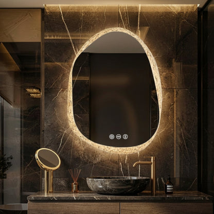Miroir de salle de bain LED Design Aurelia — 60 × 80 cm