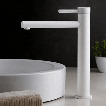 Hoge wastafelkraan Taylor - Mat wit - 30.5 × 5.5 × 18 cm