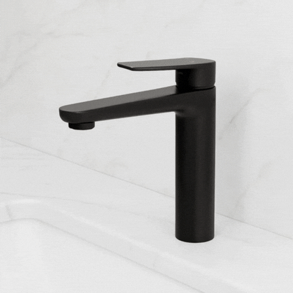 Opbouw wastafelkraan Diego  – Mat zwart - 15 × 13,7 × 4,4 cm