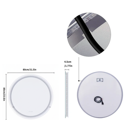 Miroir de salle de bain LED Siena — 80 cm