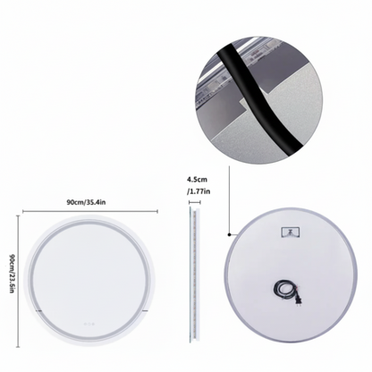 Miroir de salle de bain LED Siena — 90 cm